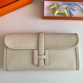 Hermes Jige Elan 29 Clutch Bag In Craie Epsom Leather JM379Bk18