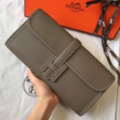 Hermes Jige Elan 29 Clutch In Taupe Grey Epsom Leather JM1650jI77