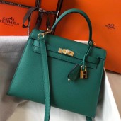 Hermes Kelly 25cm Sellier Bag In Malachite Epsom Leather JM16Zf62