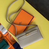 Hermes Kelly Classique To Go Wallet In Tourterelle Epsom Calfskin JM1619hs91