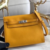Hermes Kelly Danse Handmade Bag In Yellow Swift Leather JM1681BF80
