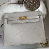 Hermes Kelly Danse II Bag In Pearl Grey Evercolor Calfskin JM185tu77