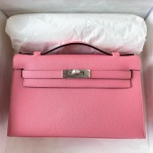 Hermes Kelly Pochette Handmade Bag In Rose Confetti Epsom Calfskin JM1152SP97