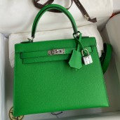Hermes Kelly Sellier 25 Handmade Bag In Bambou Epsom Calfskin JM81Bk18