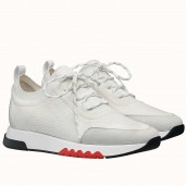 Hermes Men's Addict Sneakers In White Knit JM1863jo45
