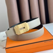 Hermes Neo Reversible Belt 32MM in Trench Clemence Leather JM962Yn66