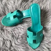 Hermes Oasis Sandals In Vert Veronese Epsom Leather JM976Hj78