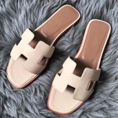Hermes Oran Sandals In Beton Clemence Leather JM63DU34