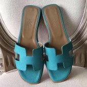 Hermes Oran Sandals In Lagon Epsom Leather JM787BF80
