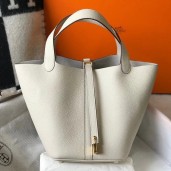 Hermes Picotin Lock 22 Bag In Beton Clemence Leather JM226nF79