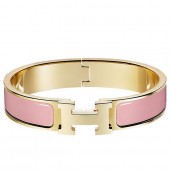 Hermes Pink Enamel Clic H PM Bracelet JM1507Qh97