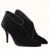 Hermes Virginia Ankle Boots In Black Velvet JM324Pf97