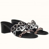 Hot Replica Hermes Tandem Sandals In Gold/Silver Lambskin JM478qd52