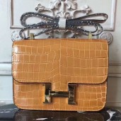 Imitation Hermes Camarel Constance MM 24cm Crocodile Bag JM1765fw56