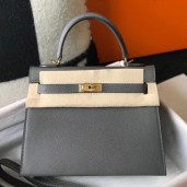 Imitation Hermes Kelly 25cm Sellier Bag In Ardoise Epsom Leather JM196vq24