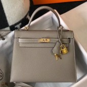 Imitation Hermes Kelly 25cm Sellier Bag In Gris Asphalt Epsom Leather JM684hw36