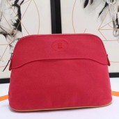 Imitation Hermes Medium Bolide Travel Case In Red Cotton JM793RD67