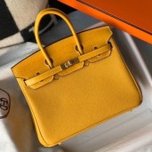 Imitation Hermes Touch Birkin 25cm Limited Edition Yellow Bag JM1932Qt35