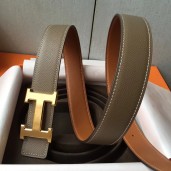 Imitation High Quality Hermes H Belt Buckle & Taupe Epsom 32 MM Strap JM1392Ki36