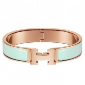 Knockoff Hermes Aqua Enamel Clic H PM Bracelet JM505jI43