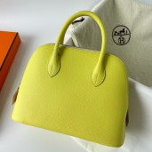 Knockoff Hermes Bolide 1923 25 Handmade Bag In Lime Epsom Calfskin JM1315aP53