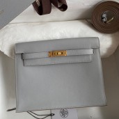 Knockoff Hermes Kelly Danse II Bag In Blue Glacier Evercolor Calfskin JM584DM70