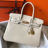 Replica Fashion Hermes Birkin 35cm Bag In Beton Clemence Leather GHW JM485Vw59