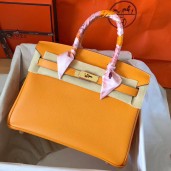 Replica Hermes Birkin 30 Handmade Bag In Yellow Epsom Leather JM1235pe68