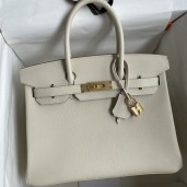 Replica Hermes Birkin 30 Retourne Handmade Bag In Craie Epsom Calfskin JM1488BV51