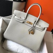 Replica Hermes Birkin 35cm Bag In Pearl Grey Clemence Leather GHW JM1785Va47