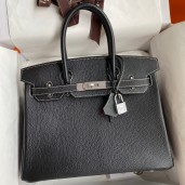 Replica Hermes HSS Birkin 30 Bicolor Bag in Black and Red Chevre Mysore Leather JM658yF79