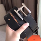 Replica Hermes James 35MM Belt In Black Box Calfskin JM974SZ66