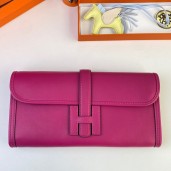 Replica Hermes Jige Elan 29 Clutch Bag In Rose Purple Swift Calfskin JM775gn30