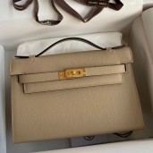 Replica Hermes Kelly Pochette Handmade Bag In Trench Epsom Calfskin JM477gn30