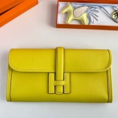Replica High Quality Hermes Jige Elan 29 Clutch Bag In Lime Swift Calfskin JM1489Mc61