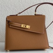 Top Hermes Kelly En Desordre 20 Handmade Bag In Gold Epsom Calfskin JM99He97