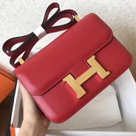 Best Imitation Hermes Constance 24 Handmade Bag In Red Epsom Leather JM1007oc92