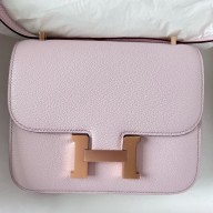 Fake Hermes Constance 1-18 Mirror Bag In Mauve Pale Chevre Mysore Leather JM1405aX74
