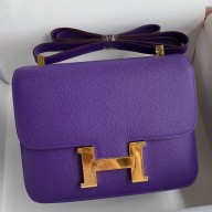 Fake Hermes Constance 24 Handmade Bag In Crocus Epsom Calfskin JM1042Ad61