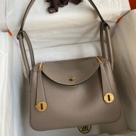 First-class Quality Hermes Lindy 26 Handmade Bag In Gris Asphalt Clemence Leather JM1168Kv15