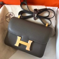 Hermes Constance 24 Handmade Bag In Ardoise Epsom Leather JM1103jk62