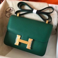 Hermes Constance 24 Handmade Bag In Malachite Epsom Leather JM406vp28