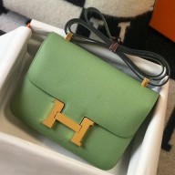 Hermes Constance 24 Handmade Bag In Vert Criquet Epsom Leather JM575Sy67
