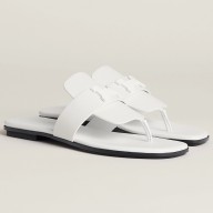 Hermes Galerie Sandals In White Calfskin JM1616dV68
