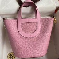 Hermes In The Loop 18 Handmade Bag in Mauve Sylvestre Clemence Leather JM434Np64