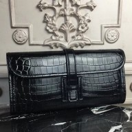 Hermes Jige Elan 29 Clutch In Black Crocodile Leather JM1698zp53