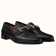 Hermes Men's Sydney Loafers In Black Calfskin JM1072xh67