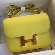 Replica 1:1 Hermes Constance 24 Handmade Bag In Lime Epsom Calfskin JM400tX63