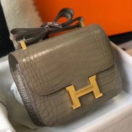 Replica Cheap Hermes Constance 24cm Bag In Taupe Embossed Crocodile JM347Vu82