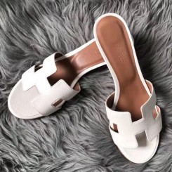 AAA Hermes Oasis Sandals In White Epsom Leather JM83DY28